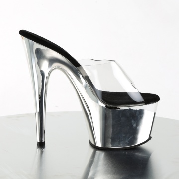 Pleaser ADORE-701 Clr/Slv Chrome