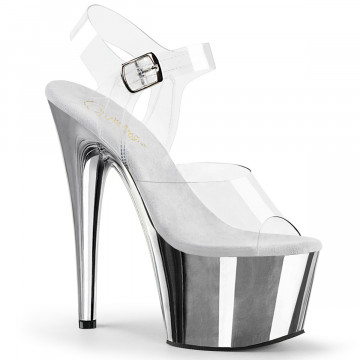 Pleaser ADORE-708 Clr-Matching/Slv Chrome
