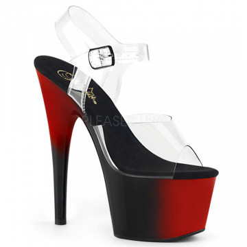 Pleaser ADORE-708BR Clr/Red-Blk