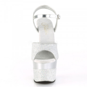 Pleaser ADORE-709-2G Slv Multi Glitter/Slv Multi Glitter