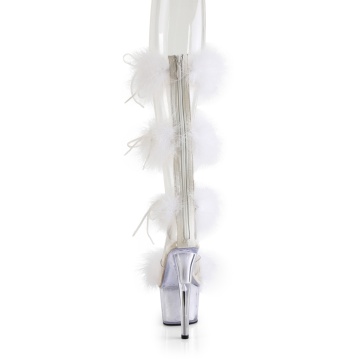 Pleaser ADORE-728F Clr-Wht Fur/M