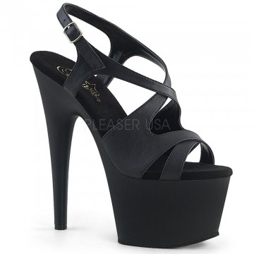 Pleaser ADORE-730 Blk Faux Leather/Blk Matte