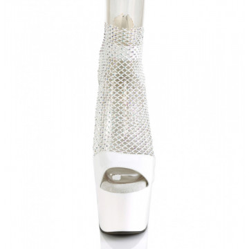 Pleaser ADORE-765RM Wht Pat-RS Mesh/Wht