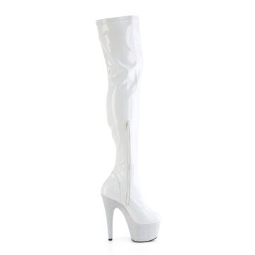 Pleaser BEJEWELED-3000-7 Wht Str Holo Pat/Wht RS