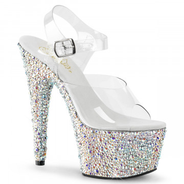 Pleaser BEJEWELED-708MS Clr/Slv Multi RS