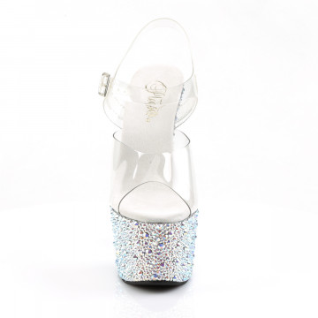 Pleaser BEJEWELED-708MS Clr/Slv Multi RS