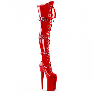 Pleaser BEYOND-3028 Red Stretch Pat/Red