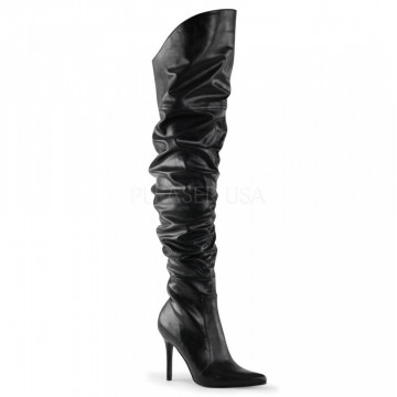 Pleaser CLASSIQUE-3011 Blk Faux Leather