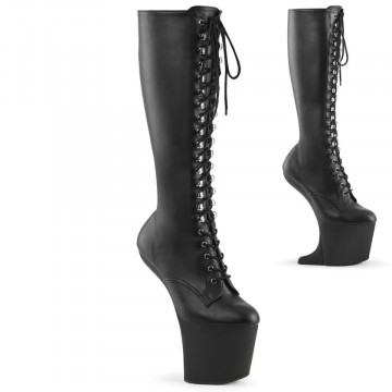 Pleaser CRAZE-2023 Blk Str. Faux Leather/Blk Matte