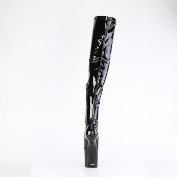 Pleaser CRAZE-3000 Blk Str. Pat/Blk