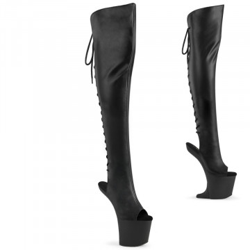 Pleaser CRAZE-3019 Blk Faux Leather/Blk Matte