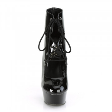 Pleaser DELIGHT-600-22 Blk Pat/Blk
