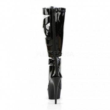 Pleaser DELIGHT-600-49 Blk Str Pat/Blk