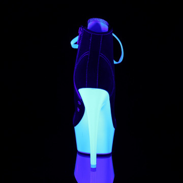 Pleaser DELIGHT-600SK-02 Blk Canvas/Neon White