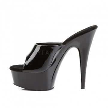Pleaser DELIGHT-601 Blk Pat/Blk