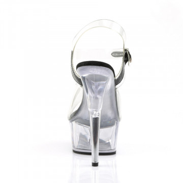 Pleaser DELIGHT-608 Clr-Blk/Clr