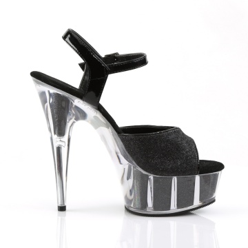 Pleaser DELIGHT-609-5G Blk Gltr/Blk Gltr