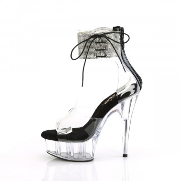 Pleaser DELIGHT-624RS Clr-Blk/Clr