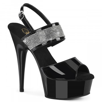 Pleaser DELIGHT-639 Blk Pat/Blk
