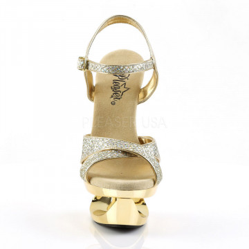 Pleaser ECLIPSE-619G Gold Multi Gltr/Gold Chrome