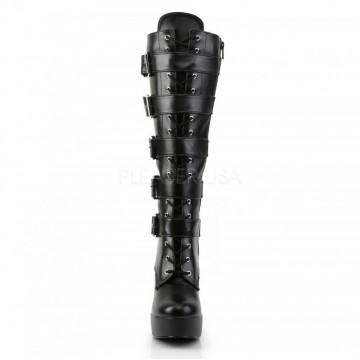 Pleaser ELECTRA-2042 Blk Faux Leather