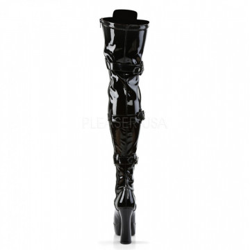 Pleaser ELECTRA-3028 Blk Str Pat