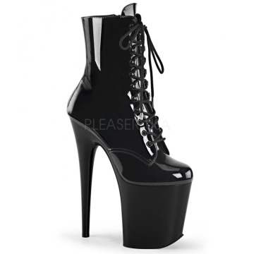 Pleaser FLAMINGO-1020 Blk Pat/Blk numero 37eu 7us