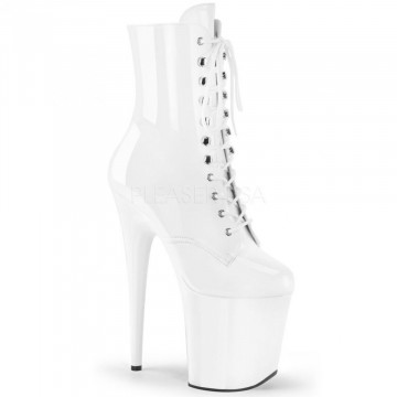 Pleaser FLAMINGO-1020 Wht Pat/Wht Subito 35