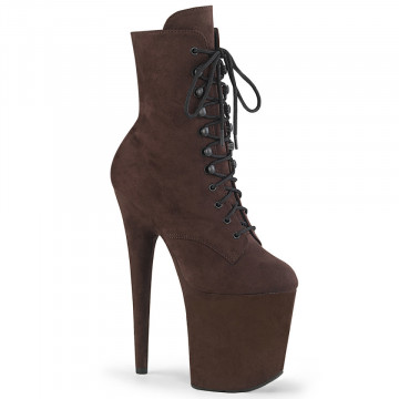 Pleaser FLAMINGO-1020FS Mocha Faux Suede/Mocha Faux Suede