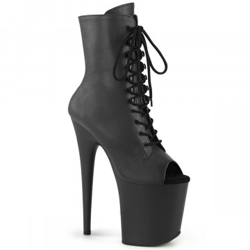 Pleaser FLAMINGO-1021 Blk Faux Leather/Blk Matte
