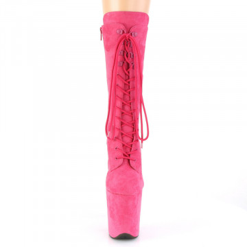 Pleaser FLAMINGO-1050FS H. Pink Faux Suede/H. Pink Faux Suede