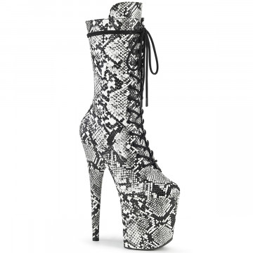 Pleaser FLAMINGO-1050SP Blk-Wht Snake Print/Blk-Wht Snake Print