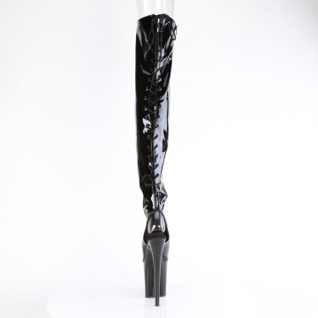 Pleaser FLAMINGO-3017 Blk Str Pat/Blk