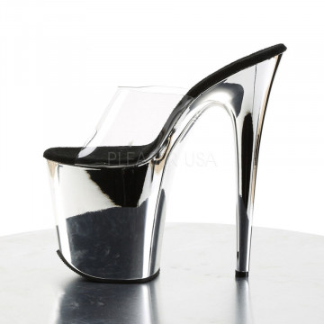 Pleaser FLAMINGO-801 Clr/Slv Chrome
