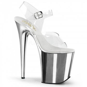 Pleaser FLAMINGO-808 Clr/Slv Chrome