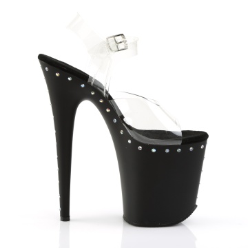 Pleaser FLAMINGO-808ABLS Clr/Blk Matte