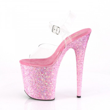 Pleaser FLAMINGO-808CF Clr/Pink Confetti