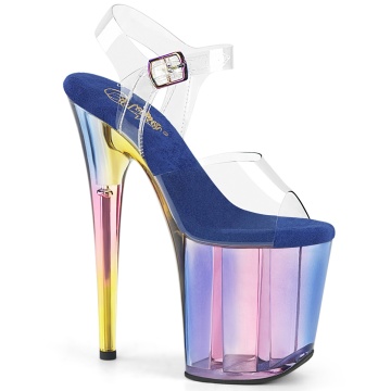 Pleaser FLAMINGO-808HT Clr/Blue Multi Tinted
