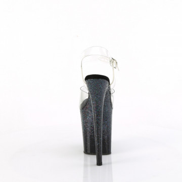 Pleaser FLAMINGO-808SS Clr/Blk Multi Glitter