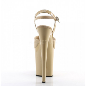 Pleaser FLAMINGO-809 Cream Pat/Cream