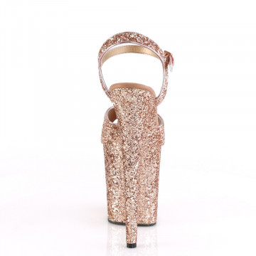 Pleaser FLAMINGO-810LG Rose Gold Glitter/Rose Gold Glitter
