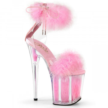 Pleaser FLAMINGO-824F Clr-B. Pink Fur/M
