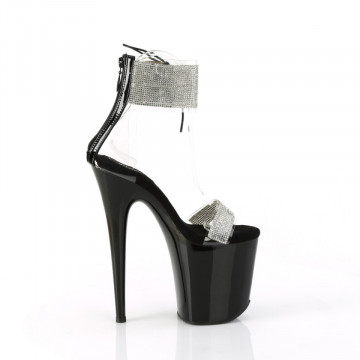 Pleaser FLAMINGO-827RS Clr-Blk/Blk