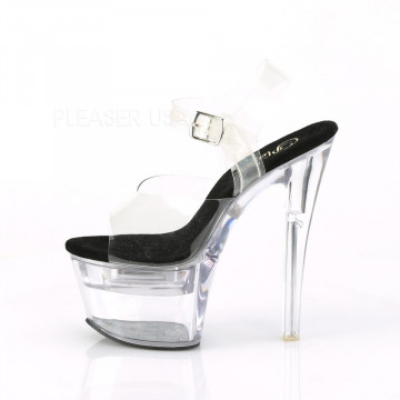 Pleaser FLASHDANCE-708 Clr-Blk/Clr