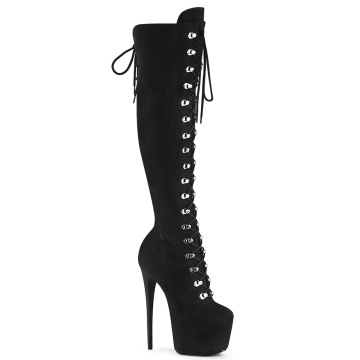 Pleaser JUBILANT-3012FS Blk Faux Suede