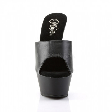 Pleaser KISS-201 Blk Faux Leather/Blk Matte