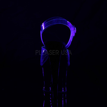 Pleaser MOON-708FLM Clr/Blk-Ombre