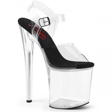 Pleaser NAUGHTY-808 Clr-Blk/Clr