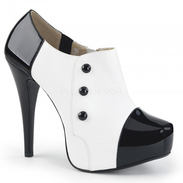Pleaser Pink Label CHLOE-11 Blk-Wht Pat Subito 44eu 14us