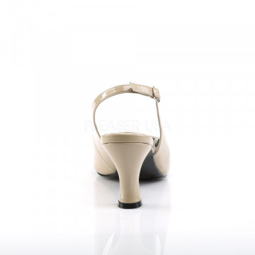 Pleaser Pink Label JENNA-02 Cream Pat
